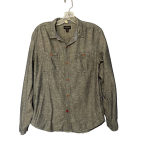 CPO Provisions Gray tweed Button-Up Shirt sz medium